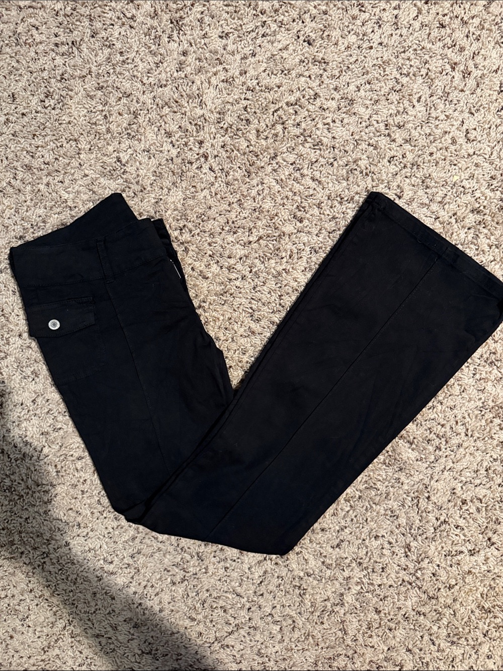 J. Galt Y2K size sm low rise flare very stretchy black pants (almost Jean like)